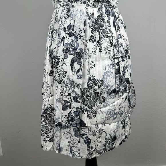 Chaudry KC Babydoll Mini Dress Size Large Sequin Pleated Bubble Hem Cottage Boho - Picture 10 of 14